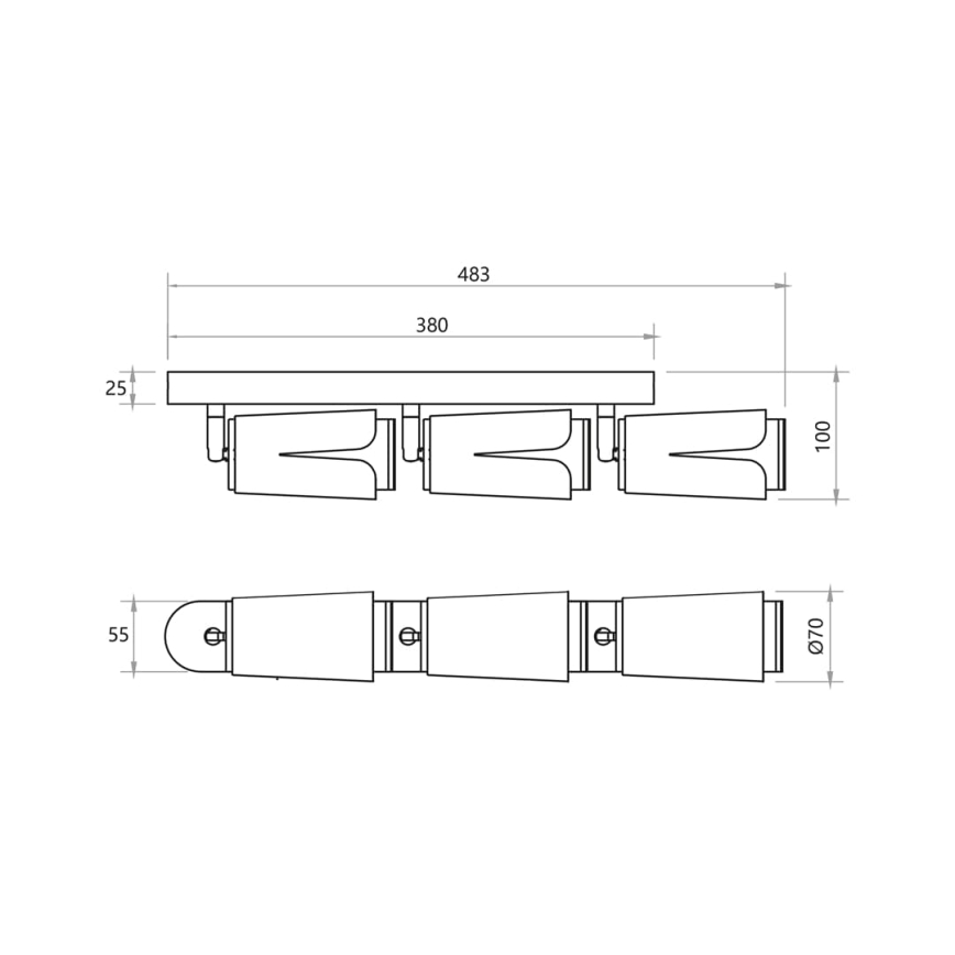 Kohtvalgusti LILL 3xGU10/8W/230V valge