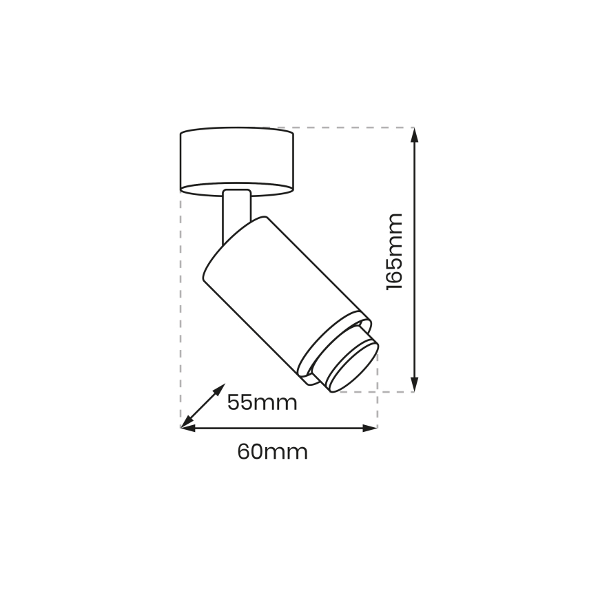 Kohtvalgusti MICA 1xGU10/25W/230V must