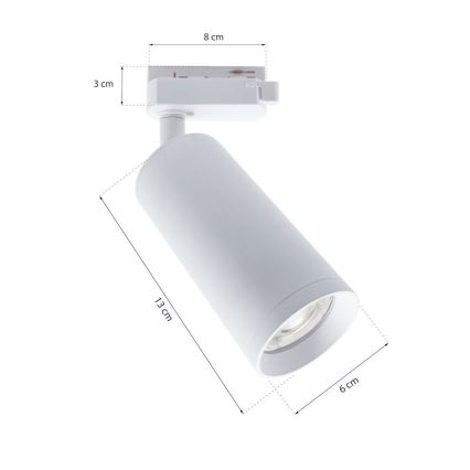 Kohtvalgusti MICA rööbassüsteemile 1xGU10/25W/230V 1-faasiline valge