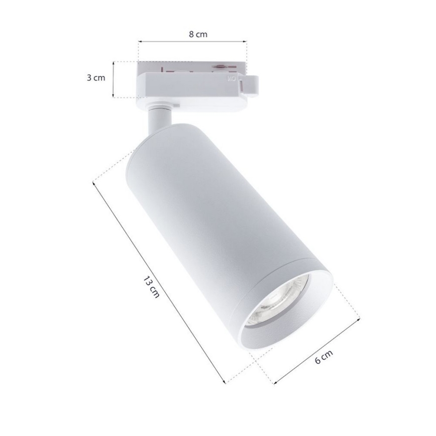 Kohtvalgusti MICA rööbassüsteemile 1xGU10/25W/230V 1-faasiline valge