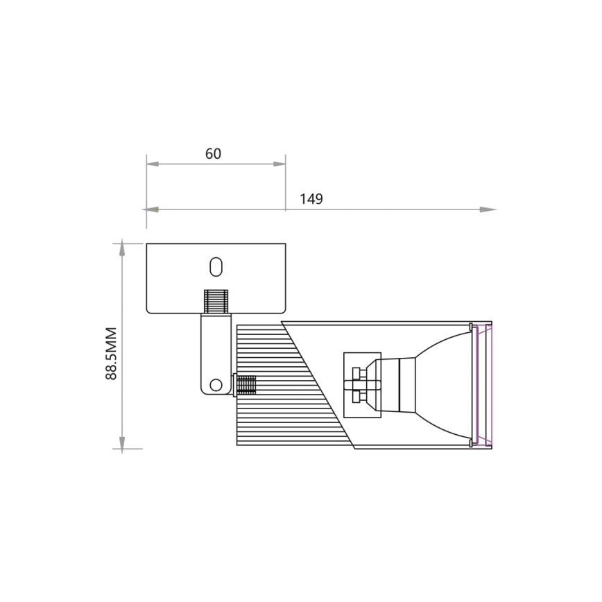 Kohtvalgusti NEO 1xGU10/8W/230V must/kuldne