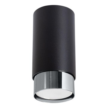 Kohtvalgusti NERO 1xGU10/10W/230V 12,5 cm must/läikiv kroom