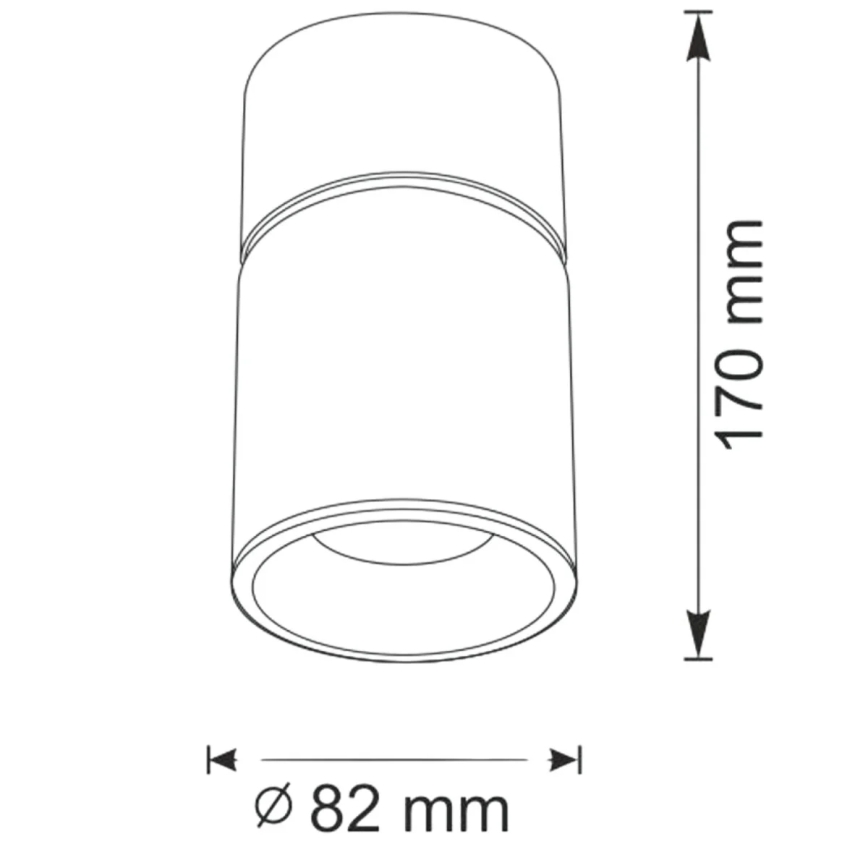 Kohtvalgusti NIXA 1xGU10/10W/230V must/kuldne