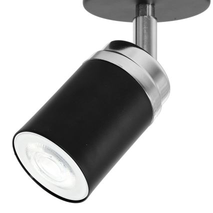 Kohtvalgusti RENO 1xGU10/8W/230V must/läikiv kroom