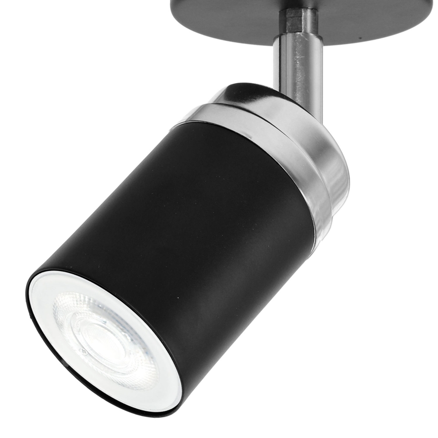 Kohtvalgusti RENO 1xGU10/8W/230V must/läikiv kroom