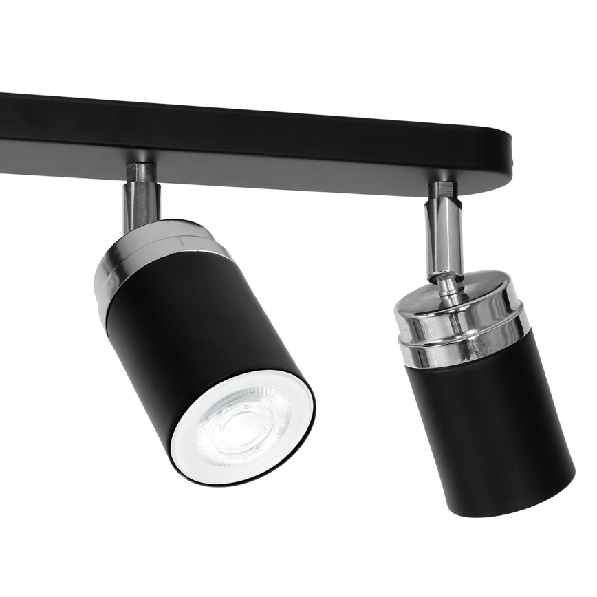 Kohtvalgusti RENO 3xGU10/8W/230V must/läikiv kroom
