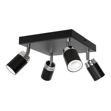 Kohtvalgusti RENO 4xGU10/8W/230V must/läikiv kroom
