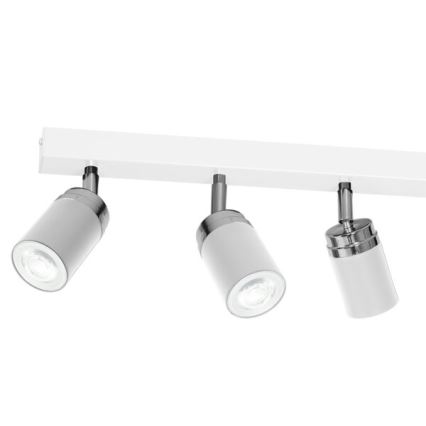 Kohtvalgusti RENO 6xGU10/8W/230V valge/läikiv kroom
