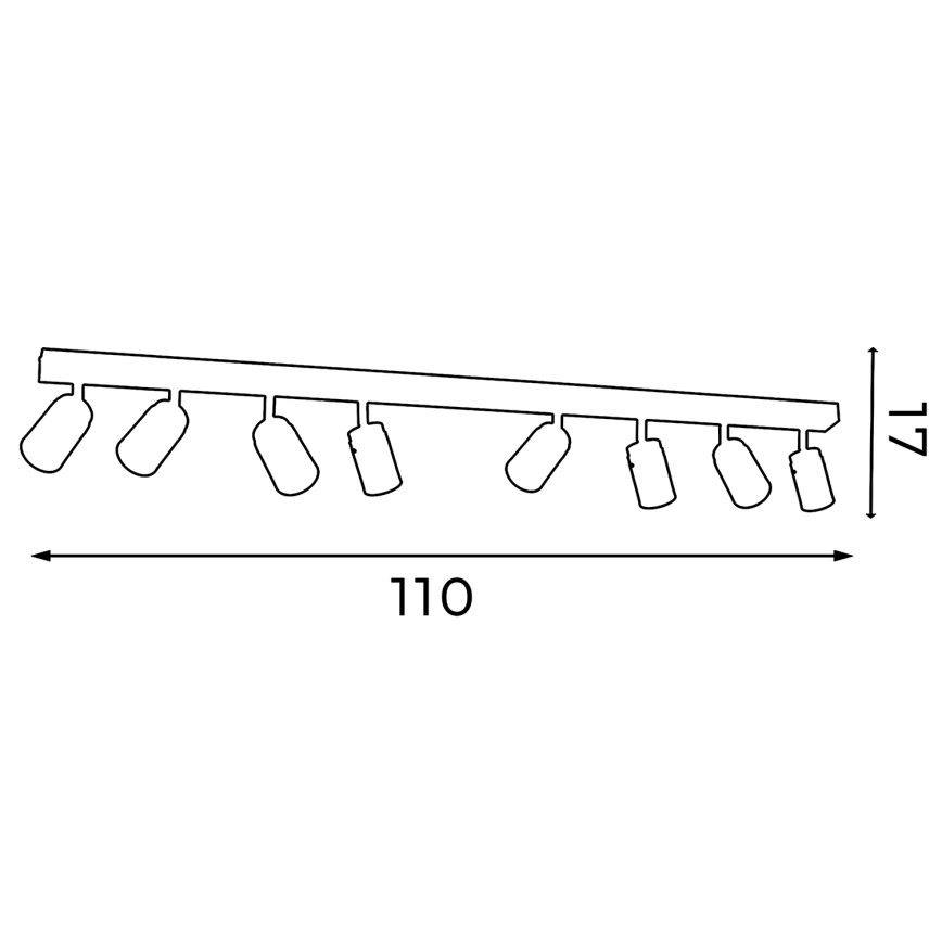 Kohtvalgusti RENO 8xGU10/8W/230V valge/läikiv kroom