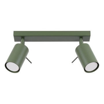 Kohtvalgusti RING 2xGU10/10W/230V roheline
