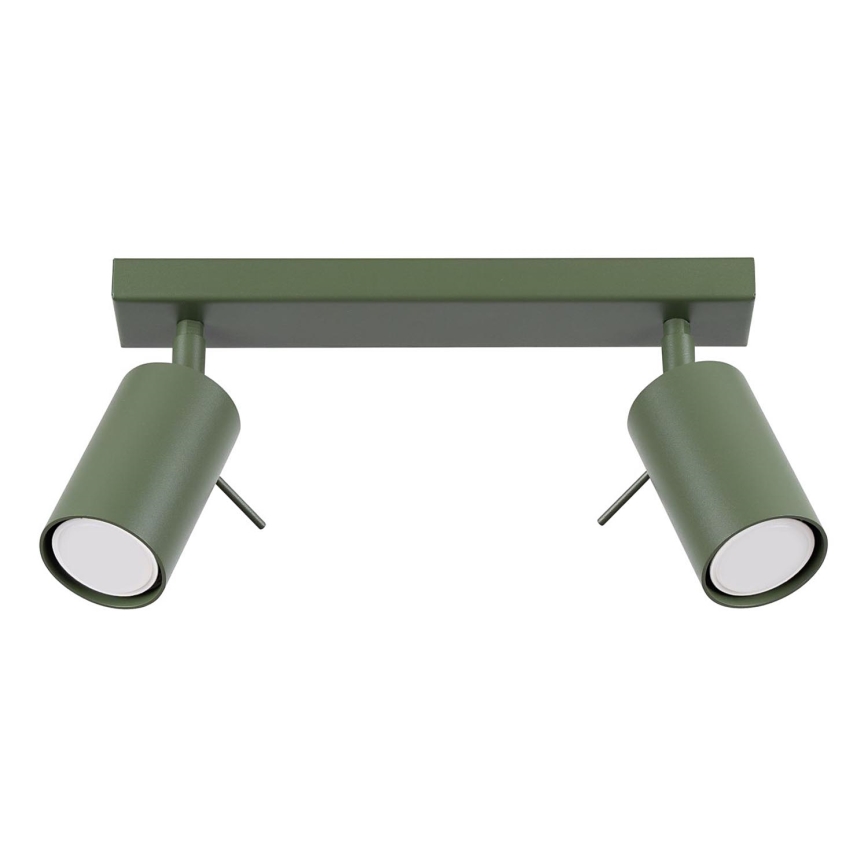 Kohtvalgusti RING 2xGU10/10W/230V roheline