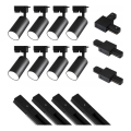 Kohtvalgusti rööbassüsteemi 8xGU10/25W/230V 4 m must