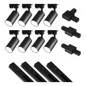 Kohtvalgusti rööbassüsteemi 8xGU10/25W/230V 4 m must