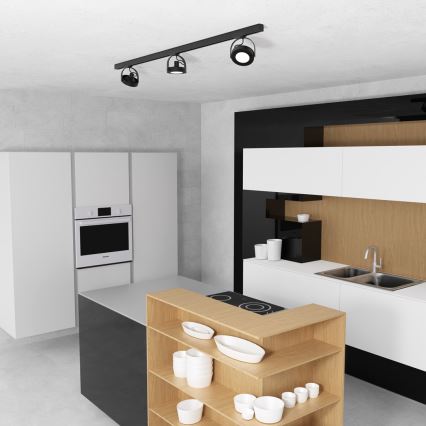 Kohtvalgusti rööbassüsteemi LUGAR AR111 3xGU10/25W/230V must