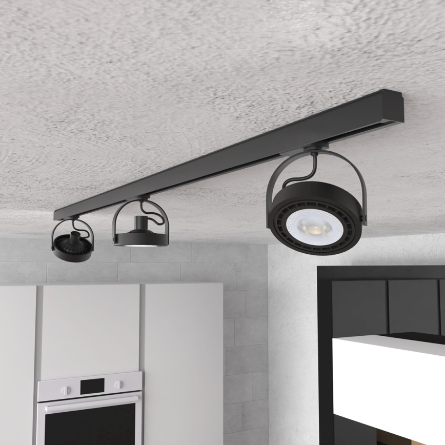 Kohtvalgusti rööbassüsteemi LUGAR AR111 3xGU10/25W/230V must