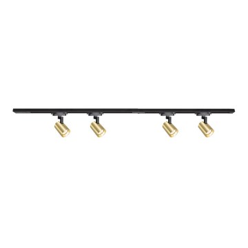 Kohtvalgusti rööbassüsteemi VOLF 4xGU10/10W/230V kuldne/must