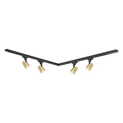 Kohtvalgusti rööbassüsteemi VOLF 4xGU10/10W/230V kuldne/must