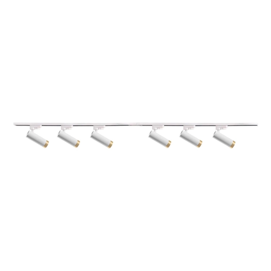 Kohtvalgusti rööbassüsteemile FADO 6xGU10/10W/230V + 2x1 m rööbassüsteem valge
