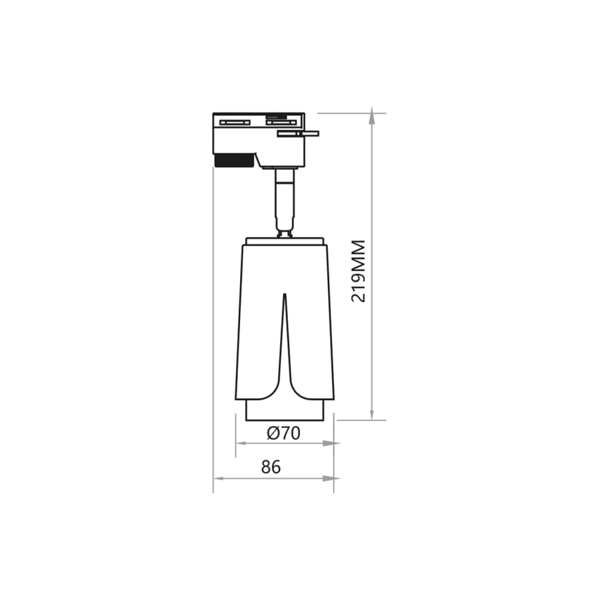 Kohtvalgusti rööbassüsteemile LILL 1xGU10/8W/230V must