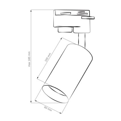 Kohtvalgusti rööbassüsteemile MARIBEL 1xGU10/10W/230V valge