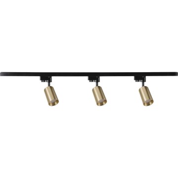 Kohtvalgusti rööbassüsteemile MARIBEL 3xGU10/10W/230V +1 m rööbassüsteem kuldne