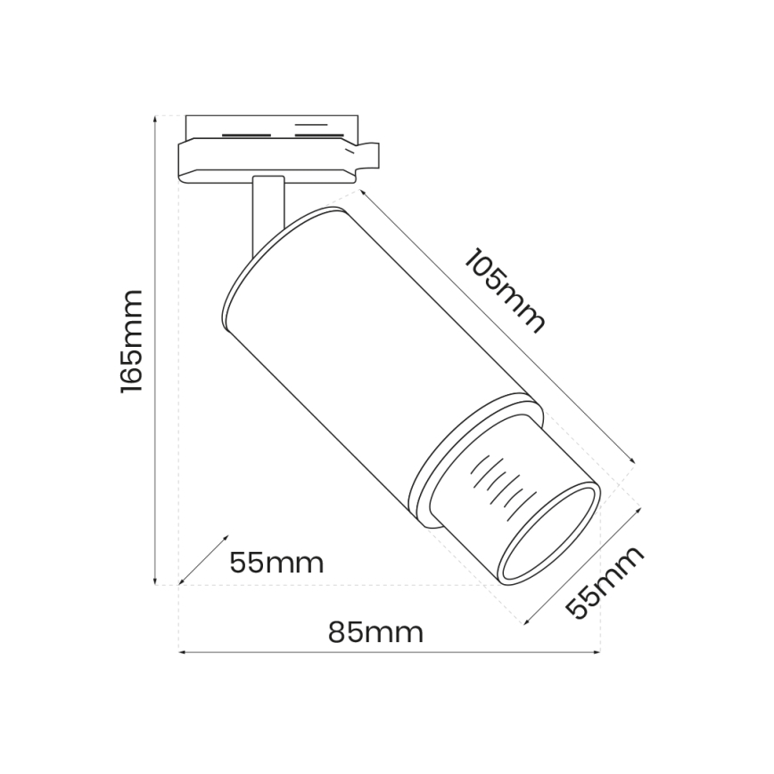 Kohtvalgusti rööbassüsteemile MICA 1xGU10/25W/230V 1-faasiline valge