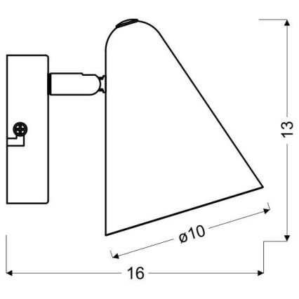 Kohtvalgusti seinale AMOR 1xE14/40W/230V kollane