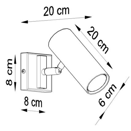 Kohtvalgusti seinale DIREZIONE 1xGU10/40W/230V valge