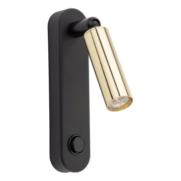 Kohtvalgusti seinale ENZO 1xG9/8W/230V must/kuldne