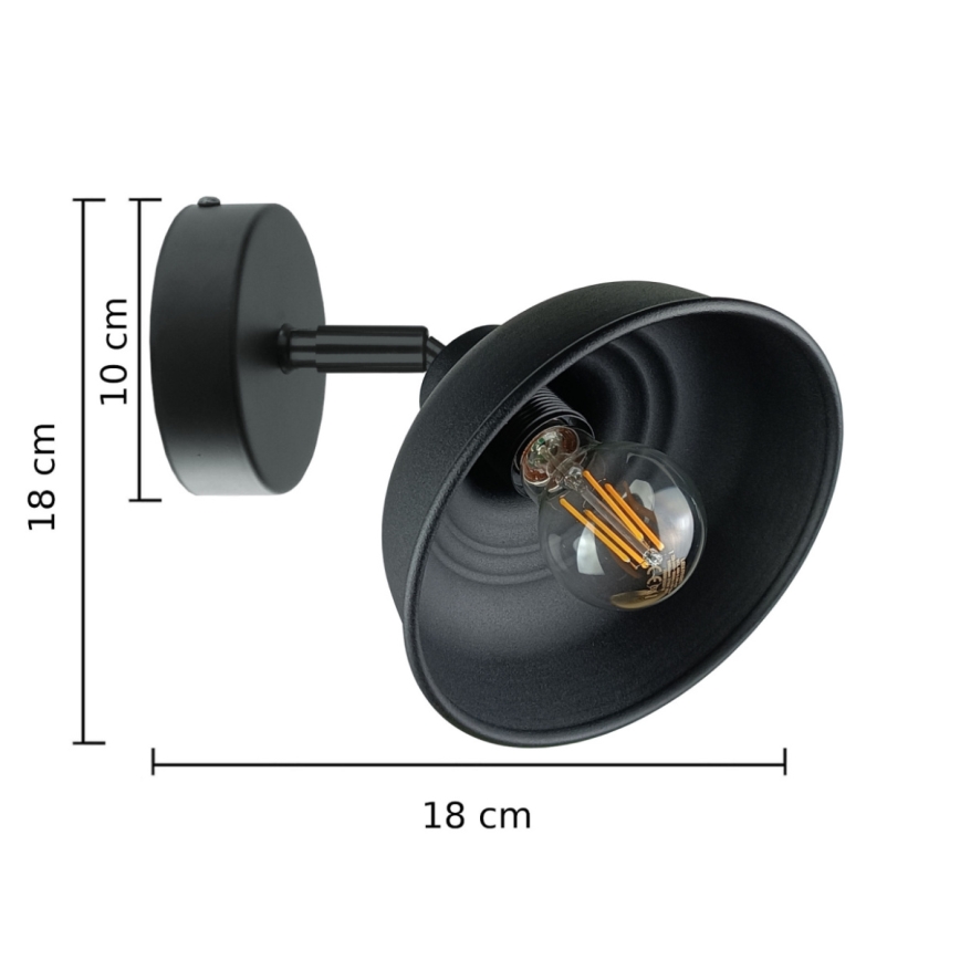 Kohtvalgusti seinale FAUN 1xE27/60W/230V must
