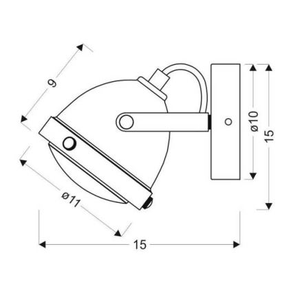 Kohtvalgusti seinale FRODO 1xGU10/40W/230V