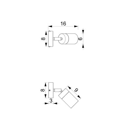 Kohtvalgusti seinale JOKER 1xGU10/25W/230V sinine