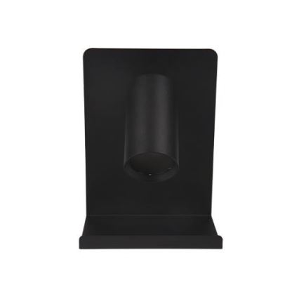 Kohtvalgusti seinale koos riiuliga ja USB laadija 1xGU10/35W/230V must