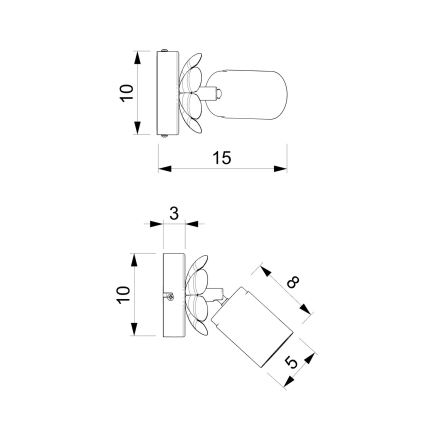 Kohtvalgusti seinale LILL 1xGU10/8W/230V matt kroom