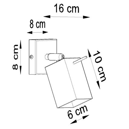 Kohtvalgusti seinale MERIDA 1xGU10/40W/230V