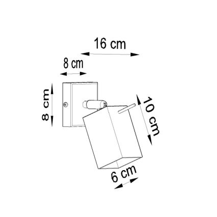 Kohtvalgusti seinale MERIDA 1xGU10/40W/230V must