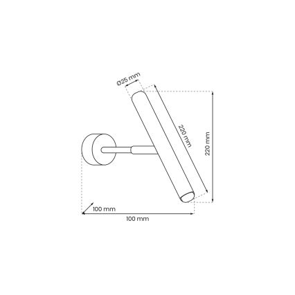 Kohtvalgusti seinale MONZA 1xG9/8W/230V must