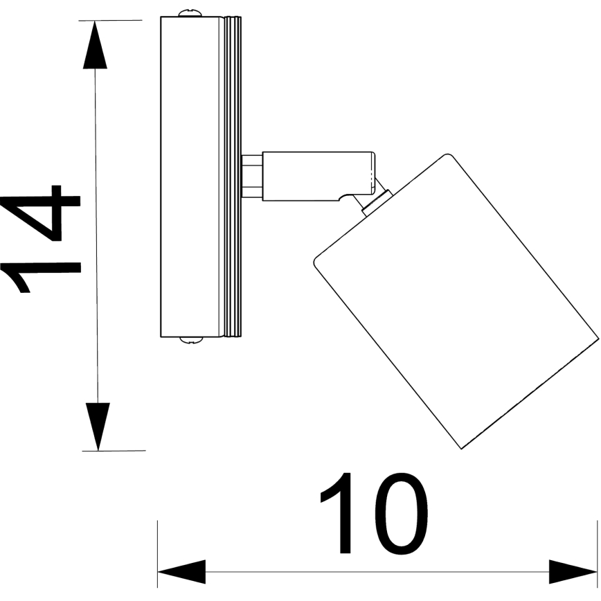 Kohtvalgusti seinale TULON 1xGU10/8W/230V must/tamm