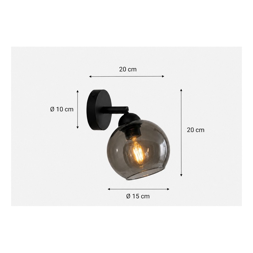 Kohtvalgusti seinale UNO 1xE27/60W/230V must