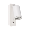 Kohtvalgusti seinale USB laadijaga 1xGU10/35W/230V valge