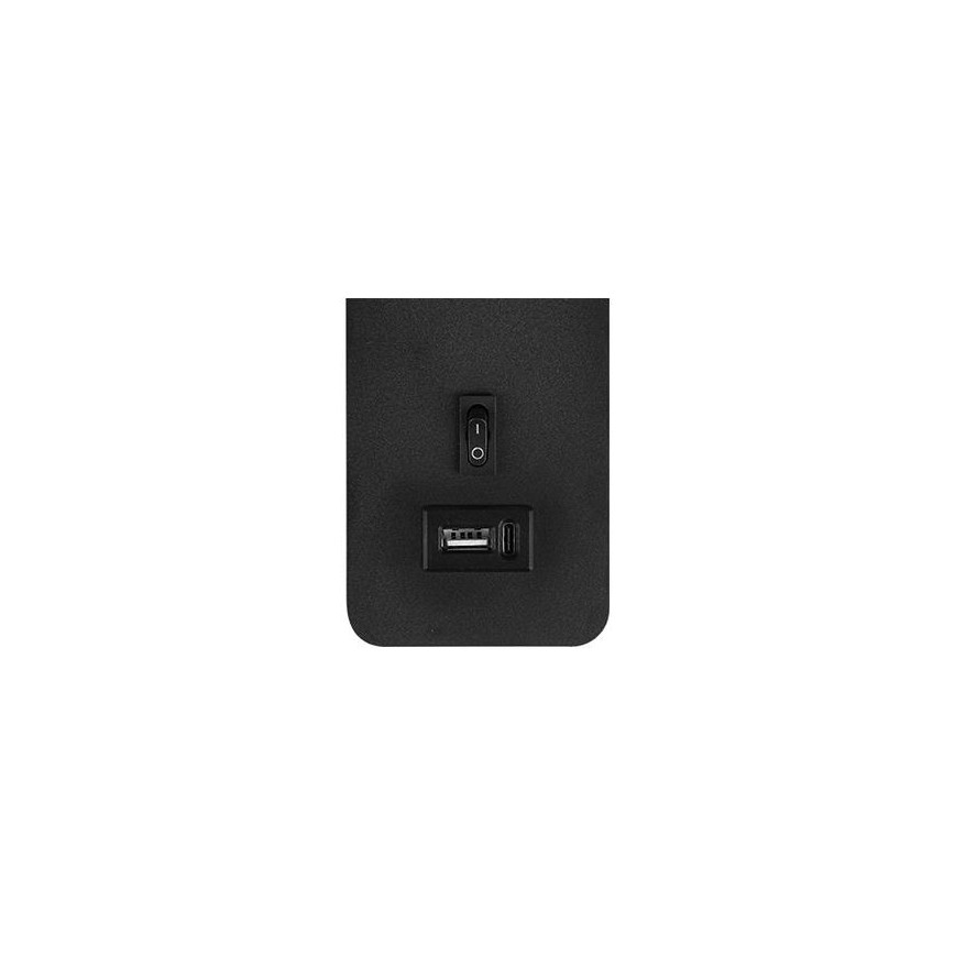 Kohtvalgusti seinale USB laadimisega 1xG9/35W/230V must/kuldne