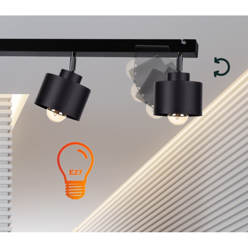 Kohtvalgusti SIMPLY BLACK 3xE27/60W/230V
