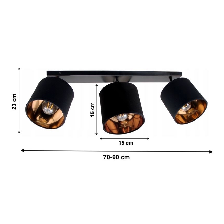 Kohtvalgusti SOFIA 3xE27/60W/230V must