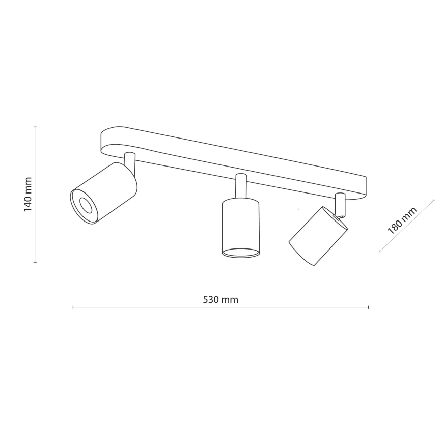 Kohtvalgusti TOP WOOD 3xGU10/10W/230V valge/puit