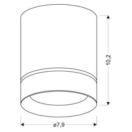 Kohtvalgusti TUBA 1xGU10/15W/230V must