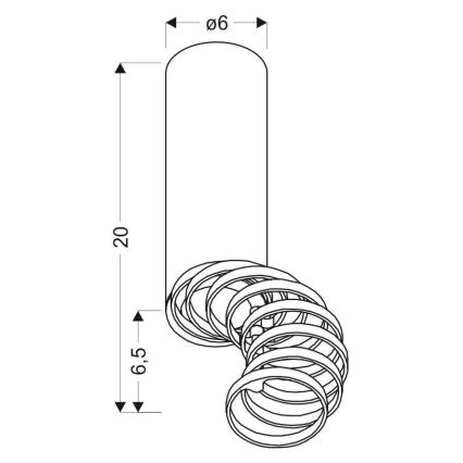 Kohtvalgusti TUBA 1xGU10/15W/230V must/vask