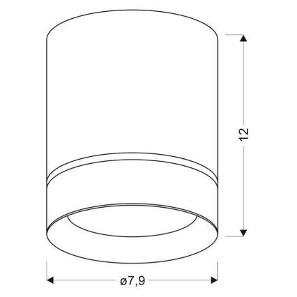 Kohtvalgusti TUBA 1xGU10/15W/230V valge