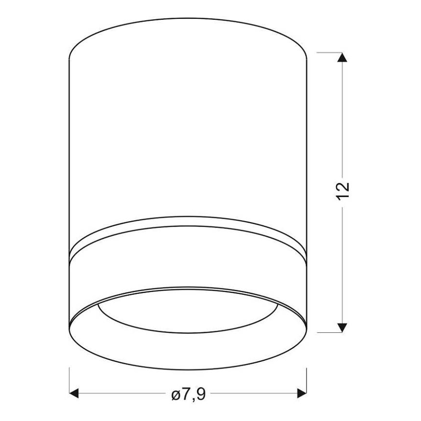 Kohtvalgusti TUBA 1xGU10/15W/230V valge