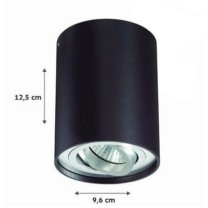 Kohtvalgusti TUBA 1xGU10/50W/230V must