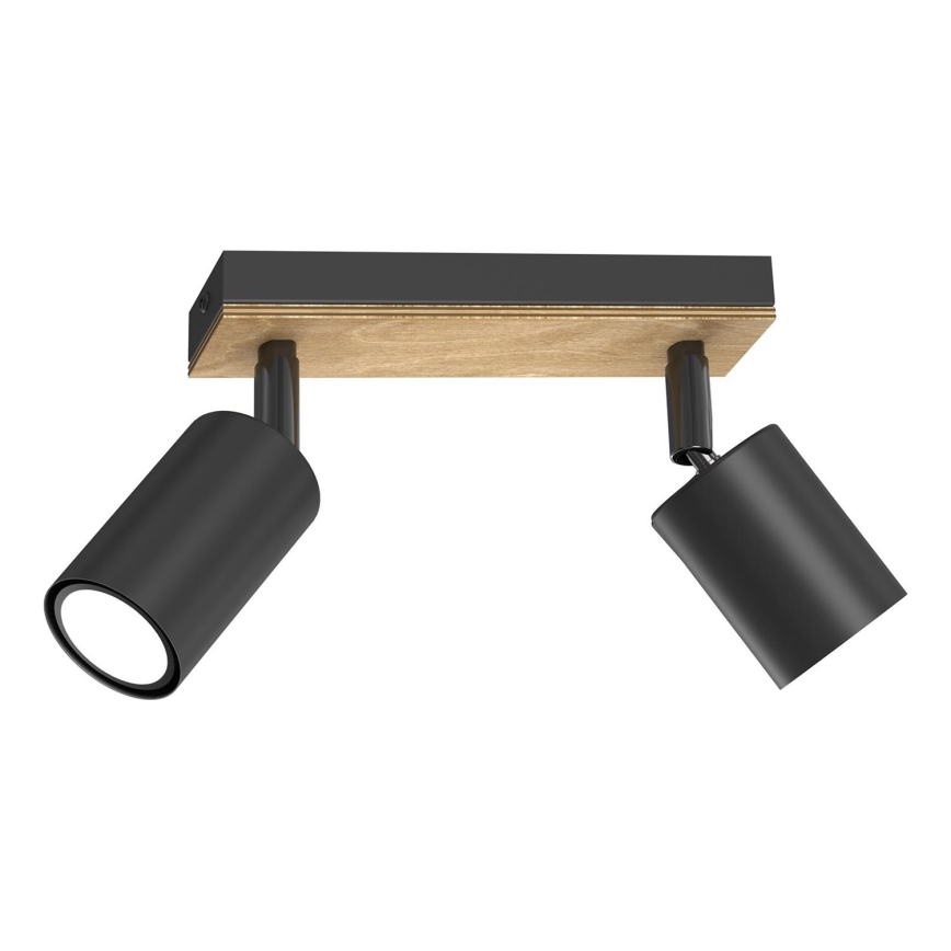 Kohtvalgusti TULON 2xGU10/8W/230V must/tamm